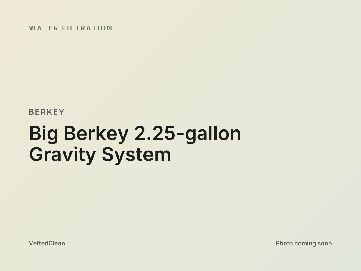Big Berkey gravity water filter system in stainless steel