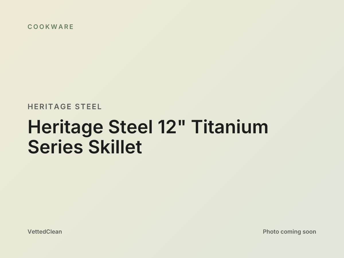 Heritage Steel 12-inch Titanium Series stainless skillet