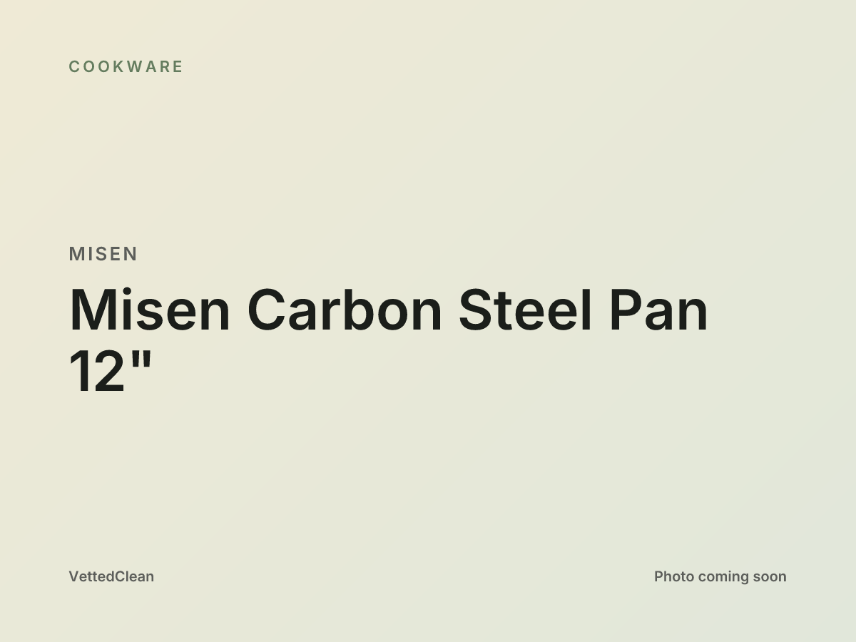 Misen 12-inch carbon steel pan with angled handle