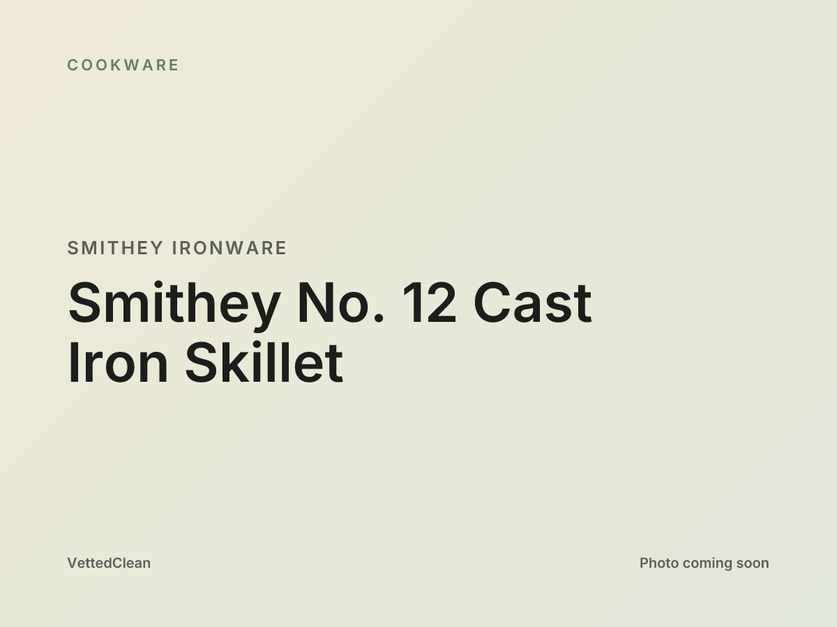 Smithey No. 12 cast iron skillet with polished interior
